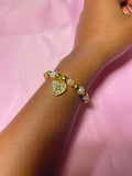 Heart Charm Bracelet (18k Gold Plated)