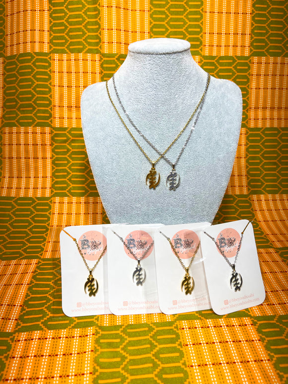 Gye Nyame Necklace (18k Gold/Silver Plated)