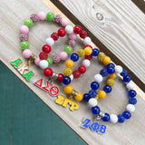 Sabi's D9 Sorority Single Charm Beaded Bracelet